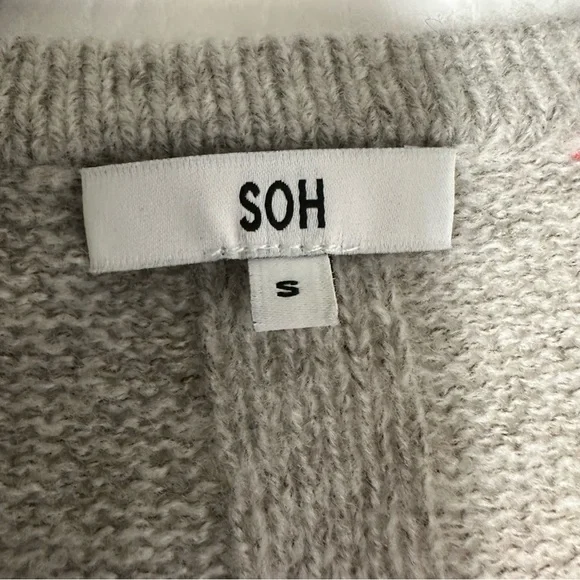 SOH Gray Knit Sweater dress size small - Picture 6 of 12